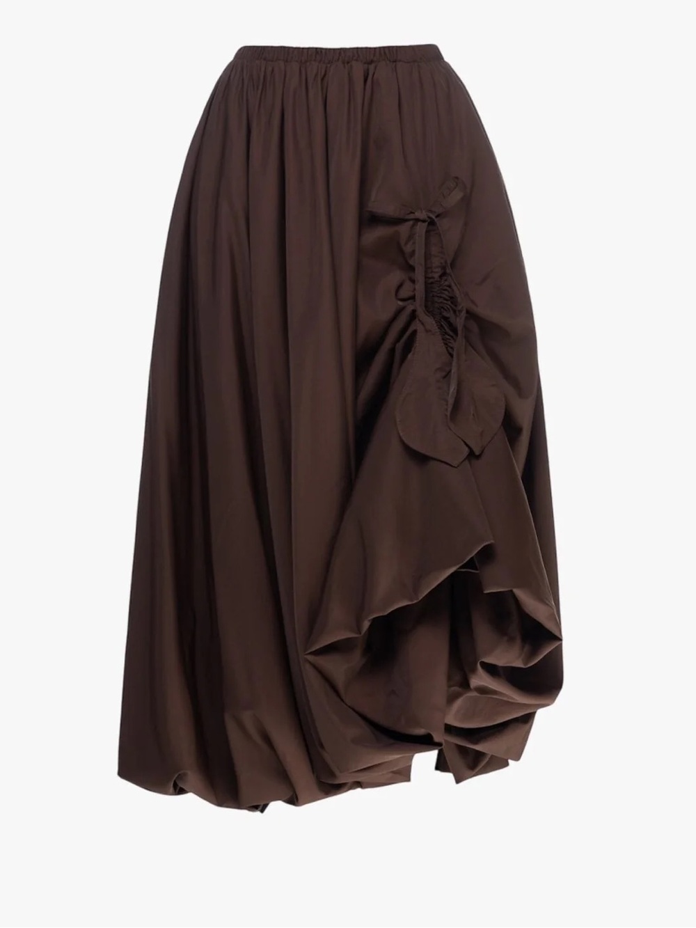 ADJUSTABLE PARACHUTE SKIRT WITH TIE BOWS – TULIP BROWN Sz. XS/S
